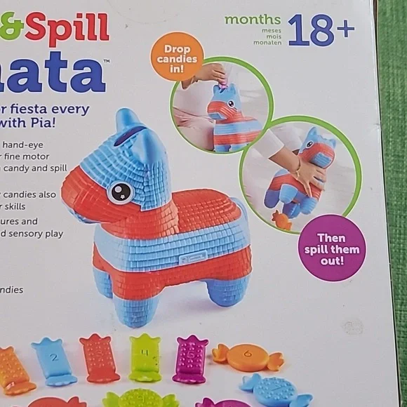 Learning Resources Fill & Spill Piñata - Red and Blue - Picture 4 of 5